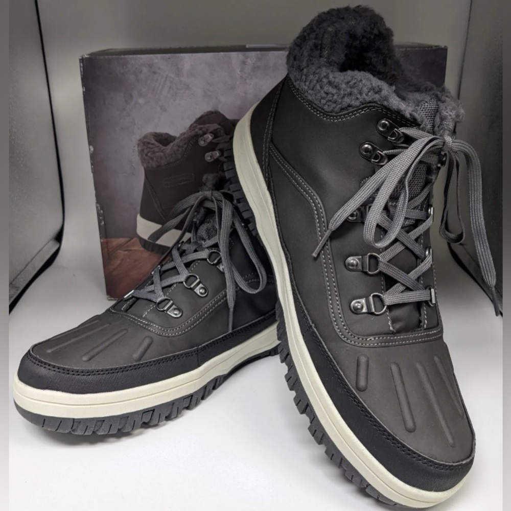 Weatherproof Men's Slope Lace-Up Gray Sneaker Boot Size US 13